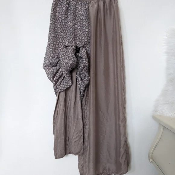 Yogui|Bohemian Wide leg Silk pants made in Italy  6 - Picture 9 of 13